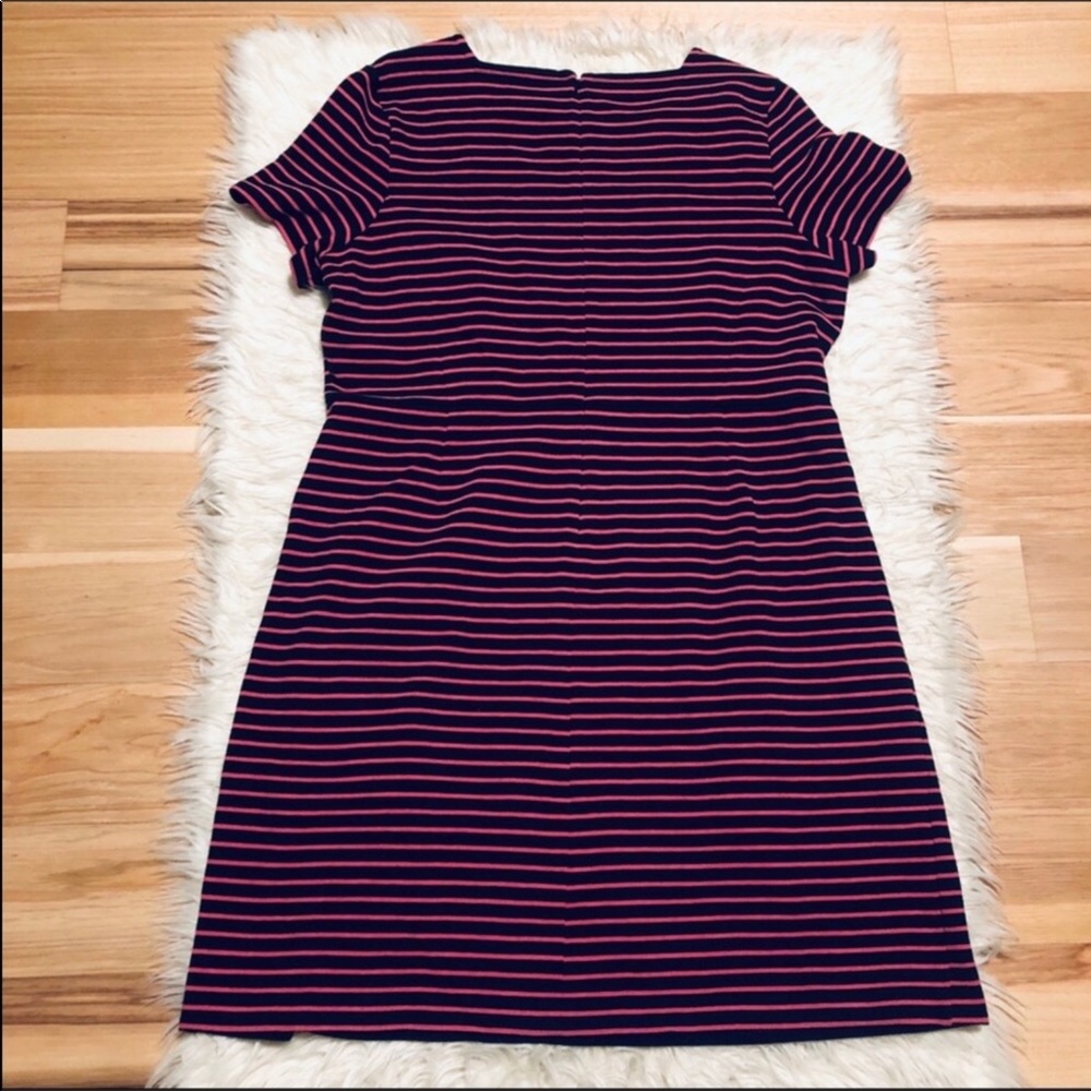 Talbots Pink Black Striped Dress Plus 20 - Picture 3 of 6